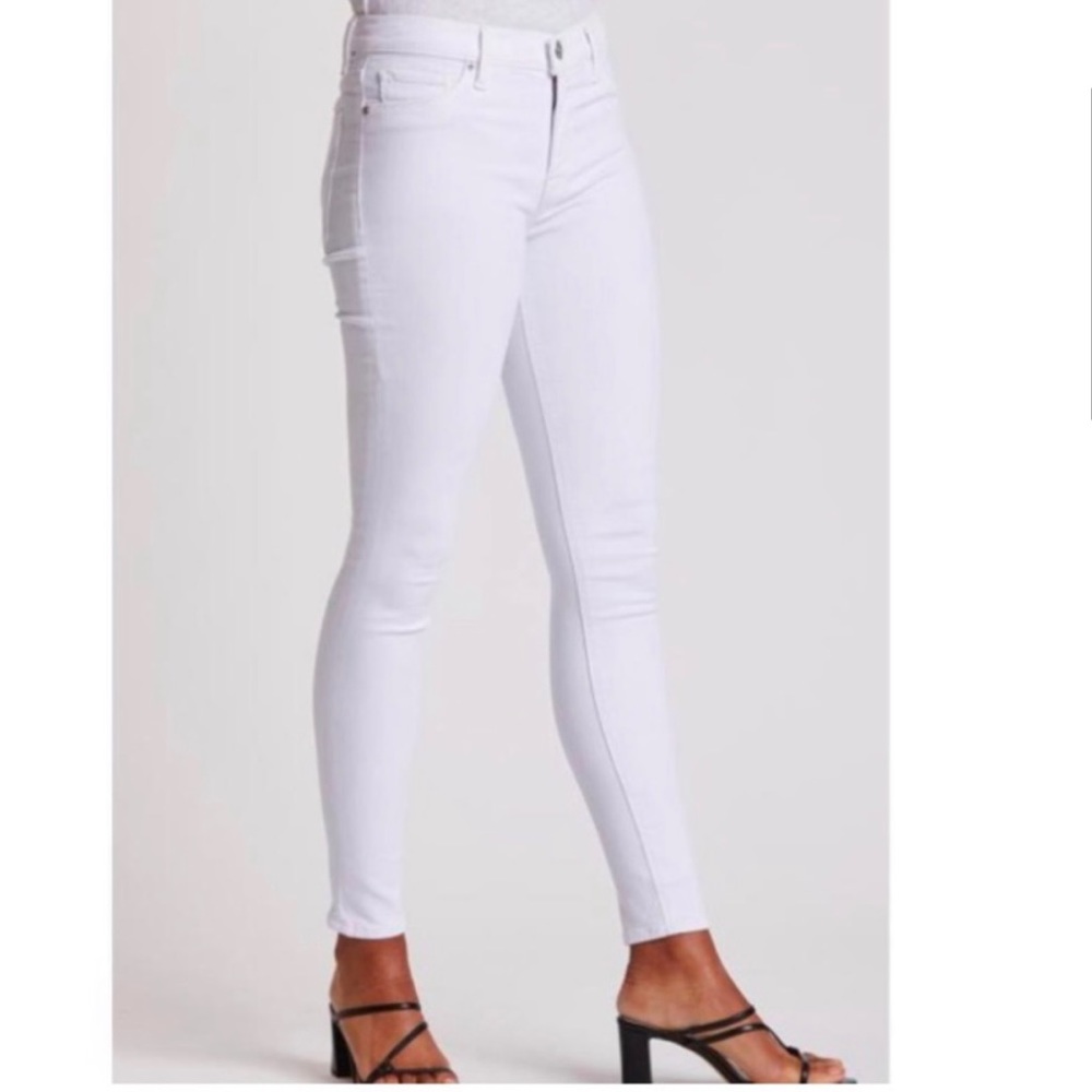 Hudson - nico mid rise white ankle skinny jean